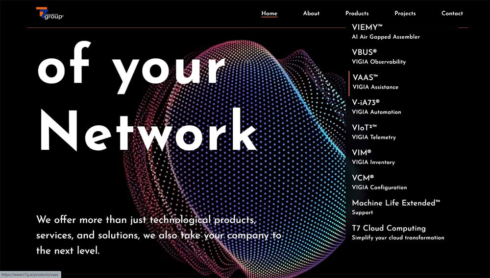 T7 Group Sitio web